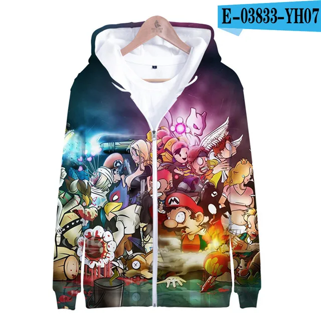 3dLL-323 Супер Марио Bros. 3D Толстовка с капюшоном, флисовая толстовка Super Smash Bros, толстовки Harajuku, мужской спортивный костюм, хип-хоп куртка на молнии, пальто, одежда - Цвет: 3dLL-323