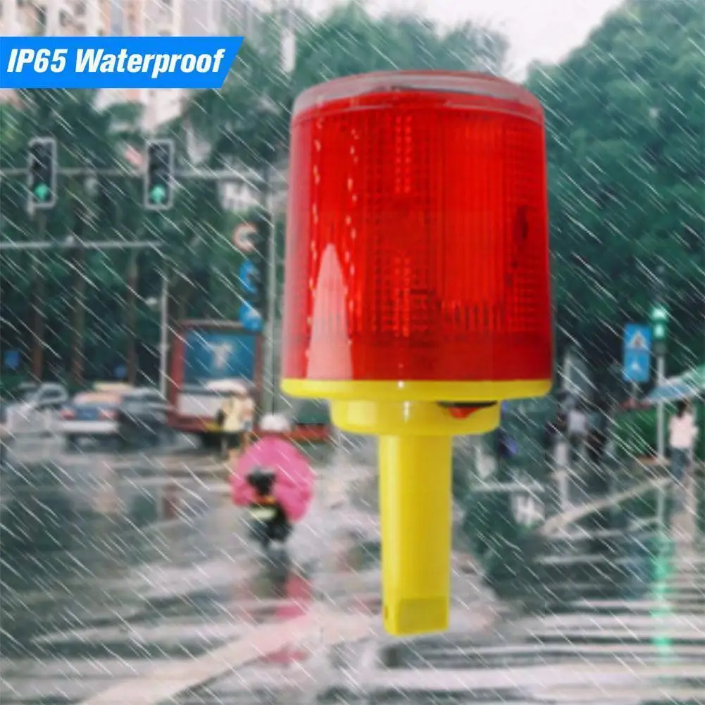 

Solar Powered Traffic Warning Light LED Bulb Lamp For Construction Harbor Site Traffic Indicator Road Light Emergency Light F0T5