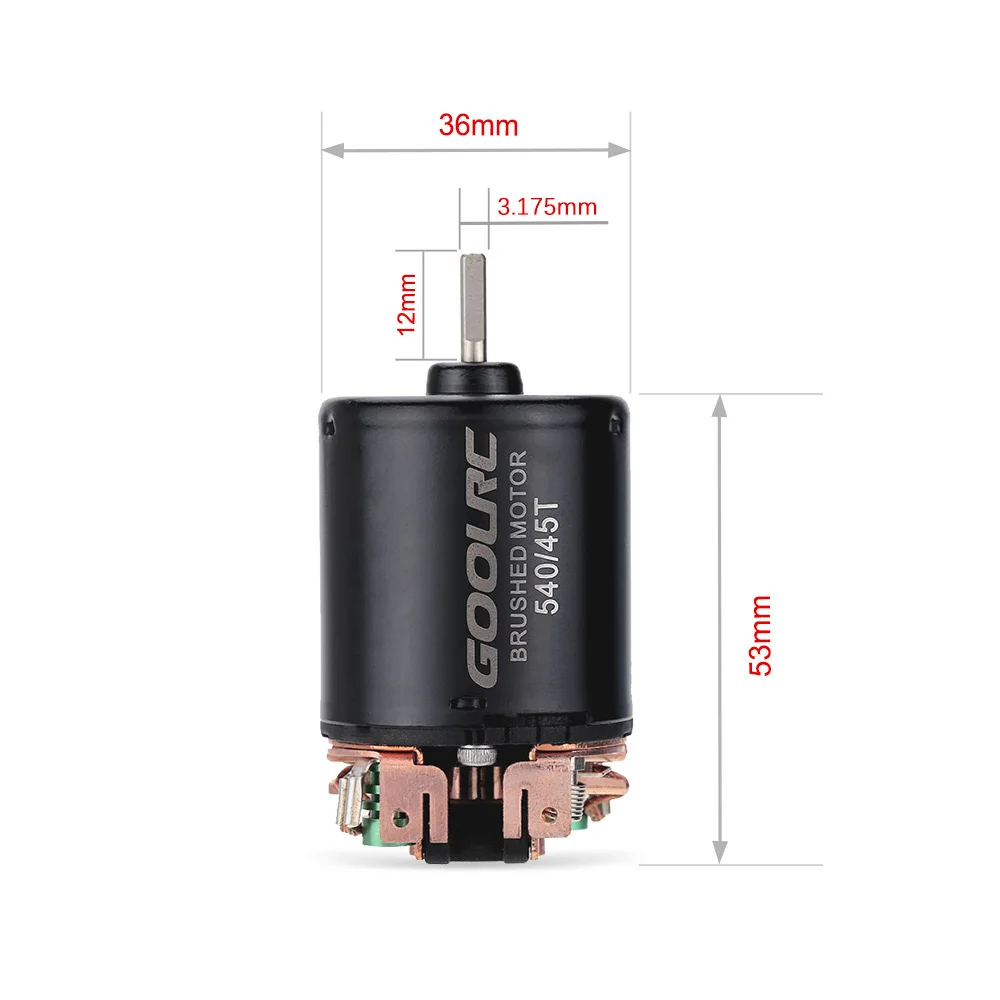 Мотор с щеткой GoolRC 540 45T комбинированный ESC 60A для 1/10 RC скалолазания на гусеничном