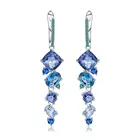 Женские Висячие серьги GEM'S BALLET из натурального мистического кварца с топазом, свадебные украшения из стерлингового серебра 925 пробы, современные серьги ручной работы