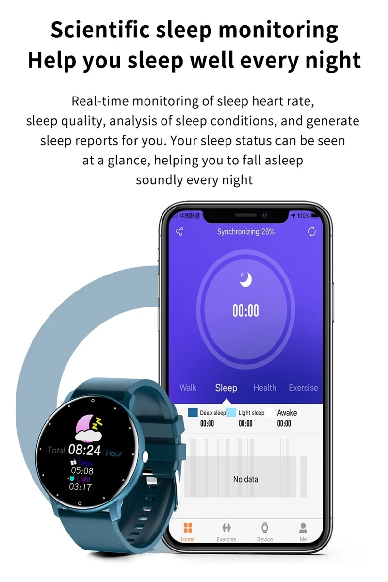 

New Men Women Fashion Smart Watch 1.3 inch ultra-thin Screen Custom watch face Call/Message Reminder Fitness tracker Smartwatch