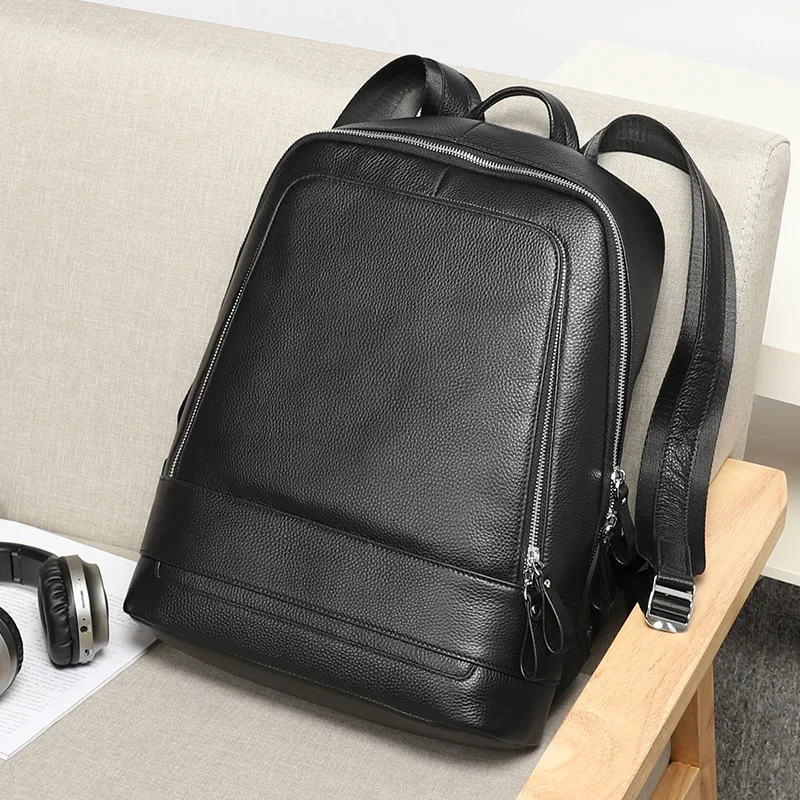 100% корова натуральная кожа мужские рюкзаки студенческий рюкзак для мальчика