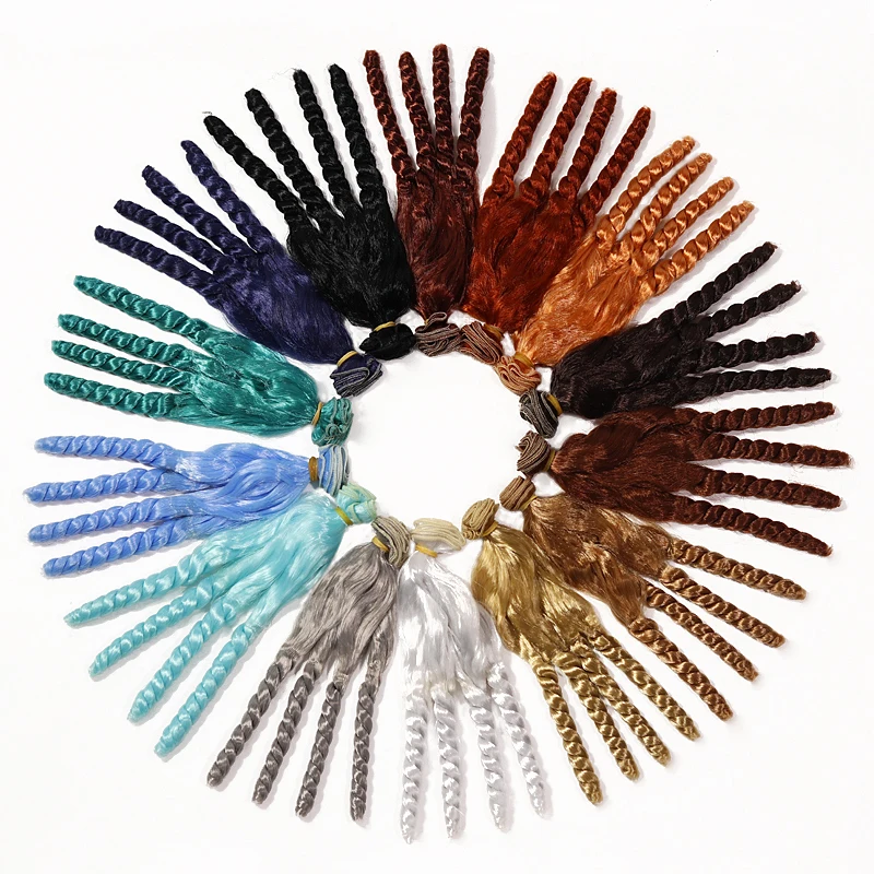 1 шт. 20 см * 100 имитация мохера вьющиеся волосы парики молочный шелк для BJD/SD куклы