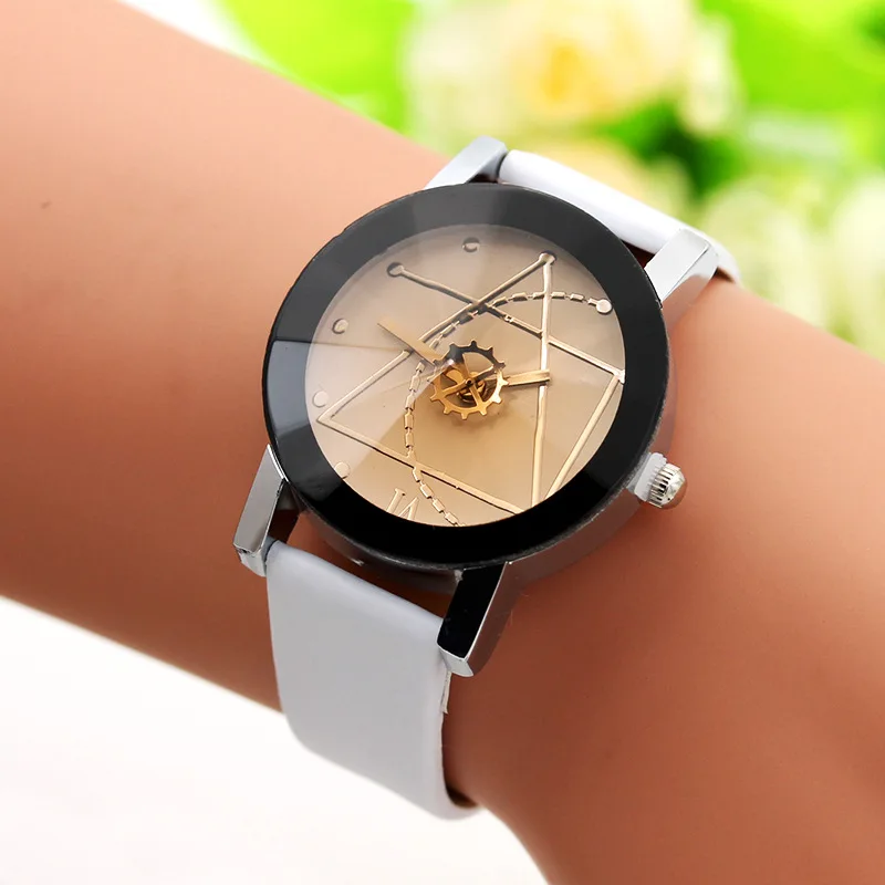 Style 2 man Модные круглые парные часы, горячая распродажа, черные и белые коричневые часы с кожаным циферблатом, мужские и женские студенческие часы - Цвет: Style 2 man