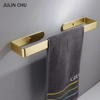 gold towel rack space aluminium stand single towels bar shelf rail hang for kitchen lavatory washroom hotel bathroom accessories
