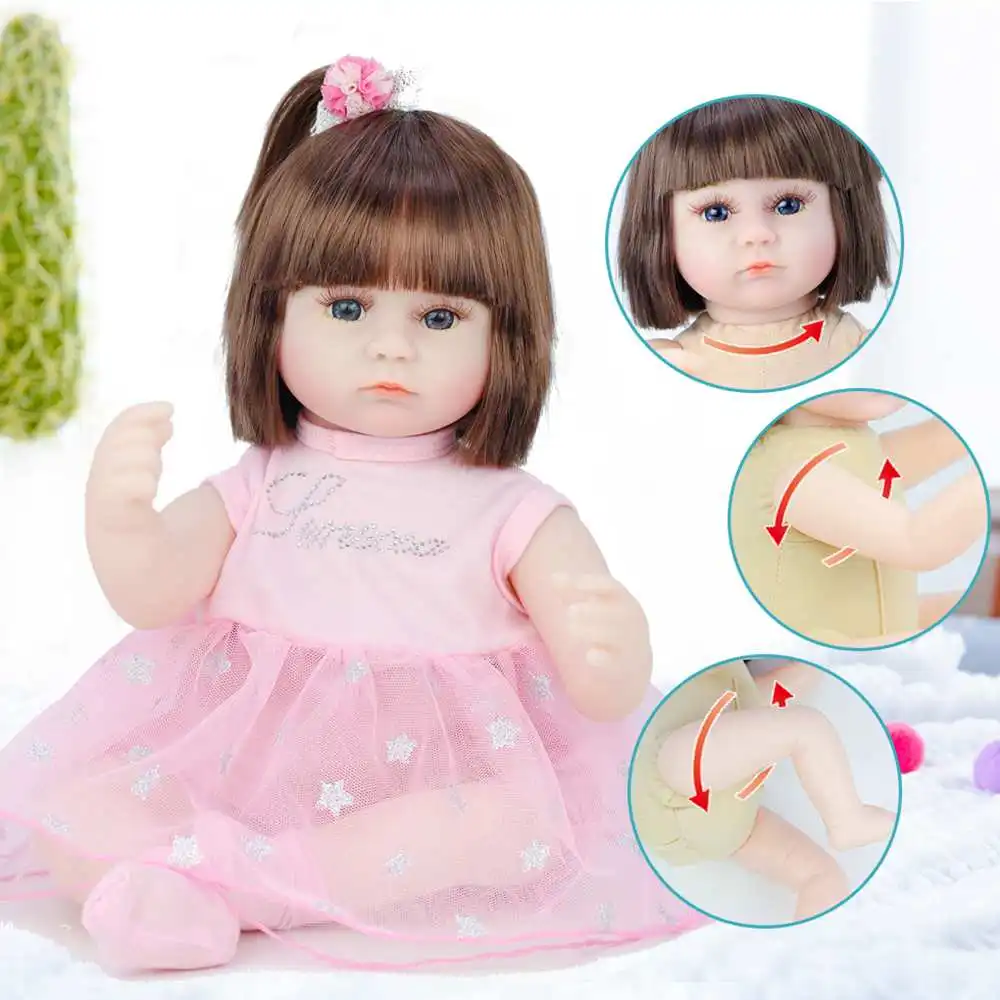 

42cm Vinyl Baby Doll Simulation Baby Dolls Soft Toddler Baby Toys For Girls Child Birthday Christmas Gifts