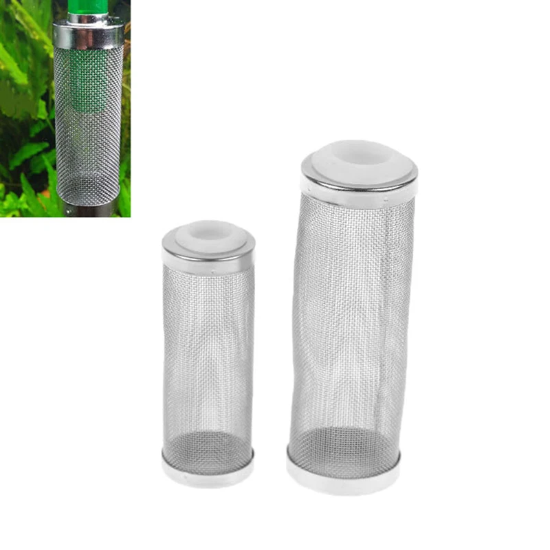 

Fish Tank Filter Stainless Steel Inlet Case Mesh Shrimp Nets Cylinder Filters