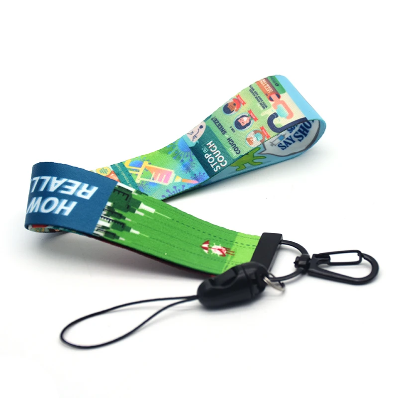 

30pcs/lot Virus Influenza Lanyard Watercolor Lanyards Phone Case Hygiene Health Lanyard for Keys Badge Holders Keychain A270