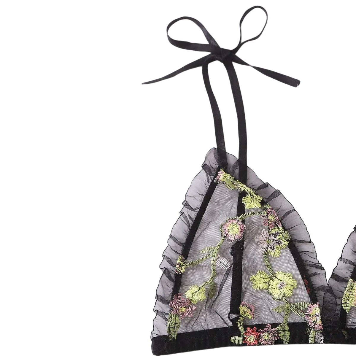 Two Pieces Sets Sexy Lingerie Set Women’ s Flower Embroidery Sleepwear Underpants Nightwear Erotic Sex | Тематическая одежда и