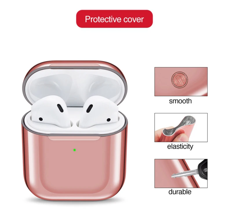 Case For Airpods 2 Accessoire Silicone Cover Apple Air Pods Anti-fingerprint Protector Wireless Charge Original Cases | Электроника