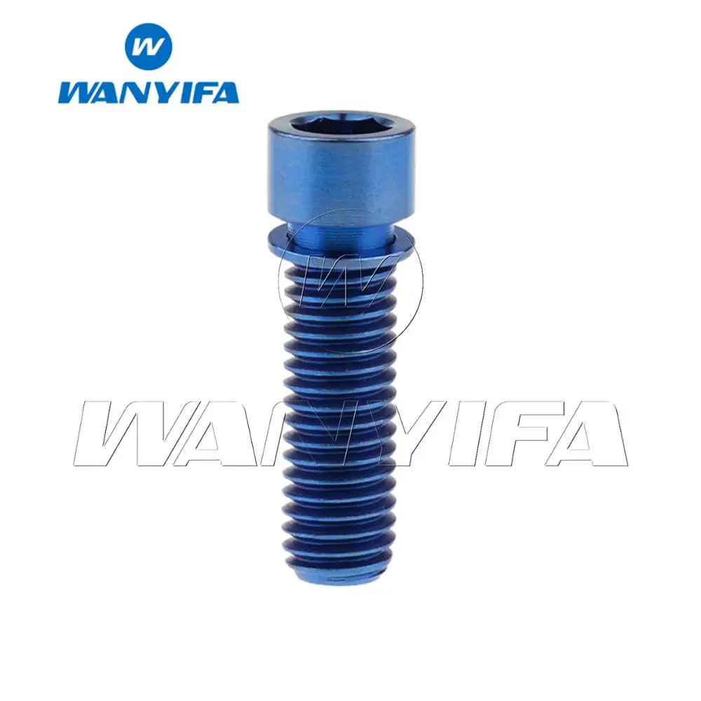 M8x25 Blue Велосипедный титановый болт Ti с шестигранной головкой M8x20 25 мм для BMX штока велосипедные винты велосипедные болты для выноса руля - Цвет: M8x25 Blue