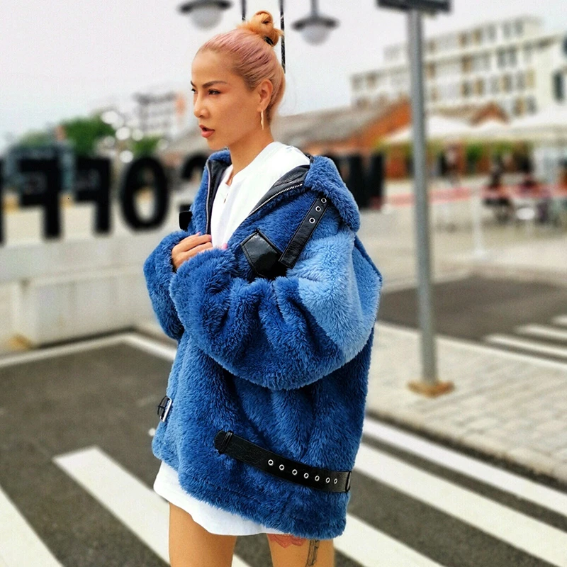 TWOTWINSTYLE женские Куртки из искусственной кожи в стиле пэчворк с воротником