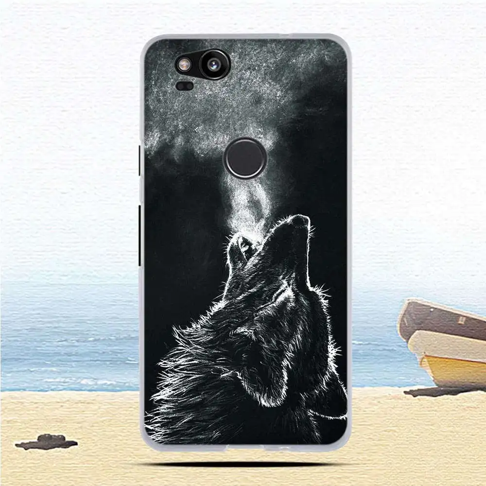 Силиконовый чехол для Google Pixel 2 задняя крышка мягкий ТПУ телефона с нарисованными