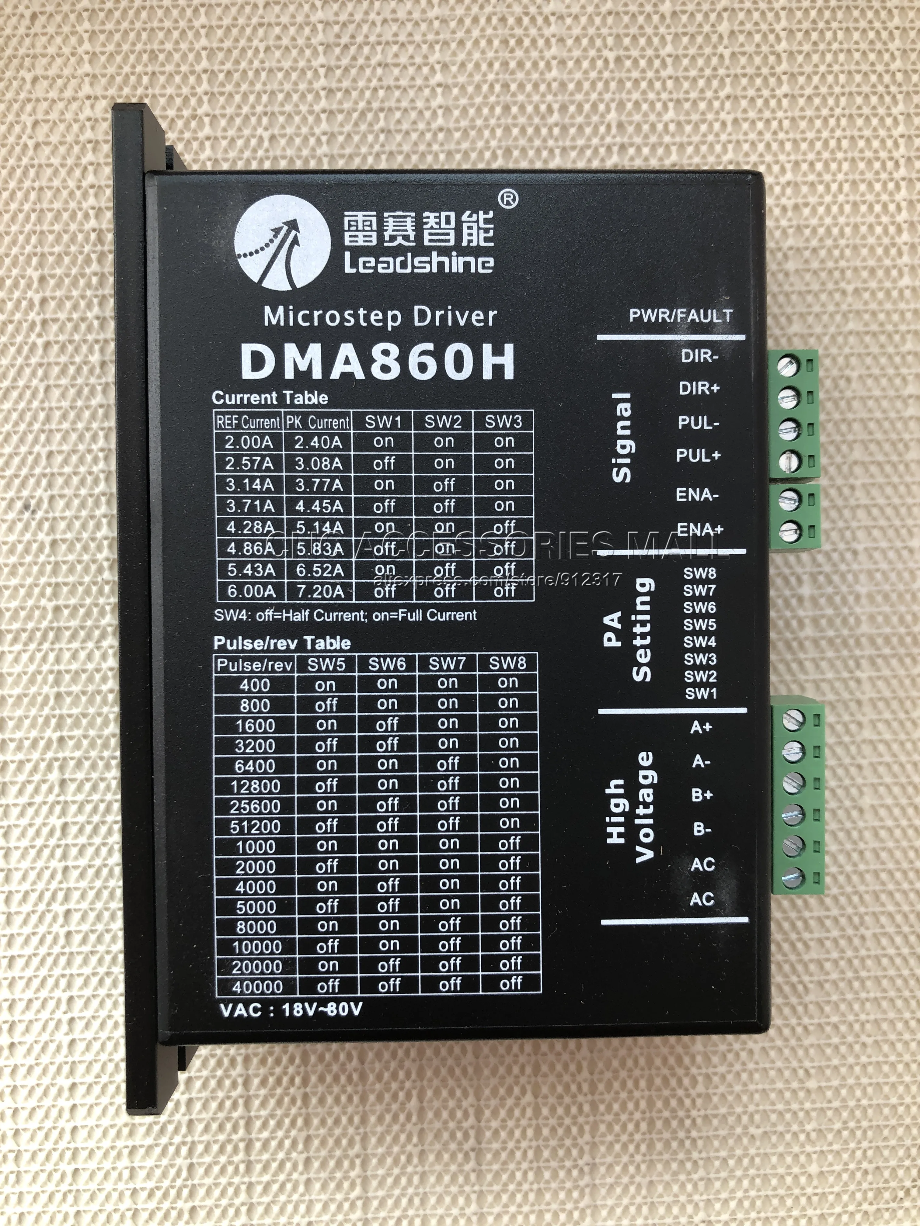 Новый драйвер шагового двигателя Leadshine DMA860H для маршрутизатора с ЧПУ вместо