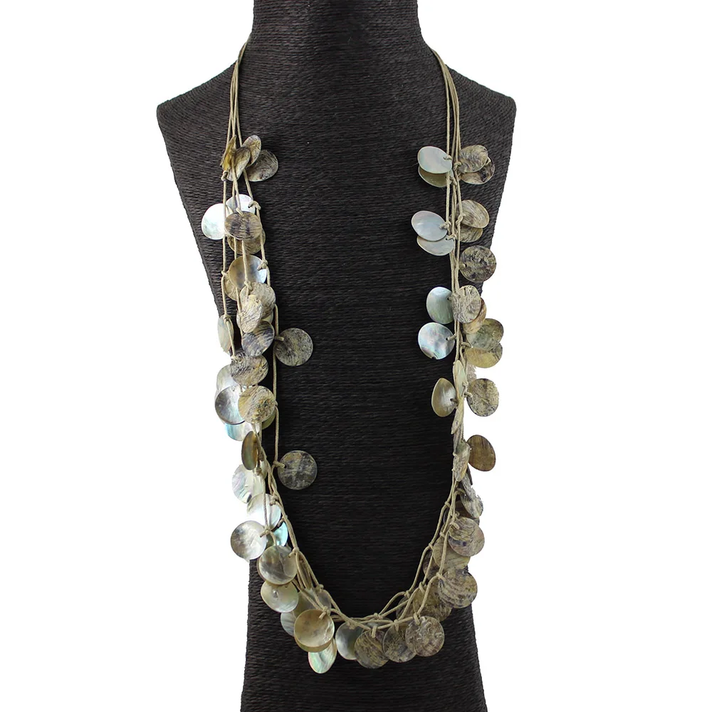 Ожерелье с подвеской в виде шарика длинное ожерелье ручной работы этническом