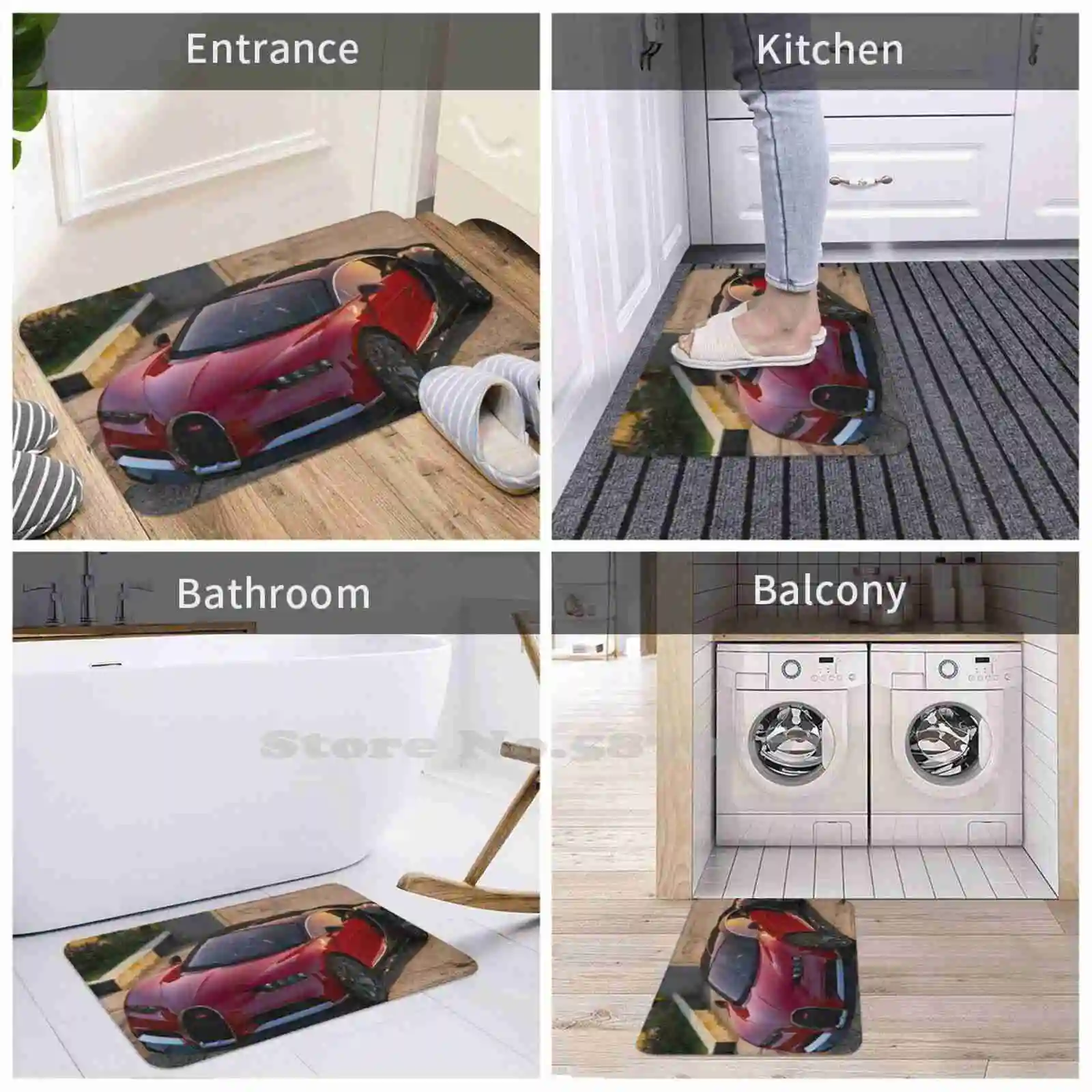 Приятный дверной коврик Bugatti Chiron для ног Hypercar спортивный автомобиль иностранный |