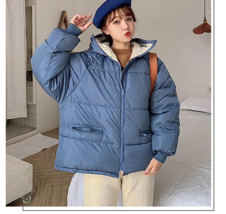 RUGOD Korean solid cotton women coat Fashion Plus Size Down Jacket Auturm winter Thicken Warm Cotton outwear parka overcoat