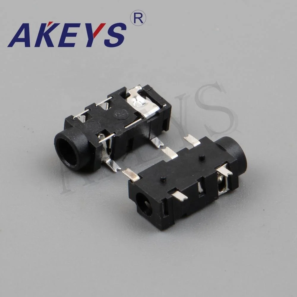 10 шт. PJ 327e Pj 327a разъем для наушников 5 Pin Вставьте 2 неподвижный штифт Диаметр 3 мм