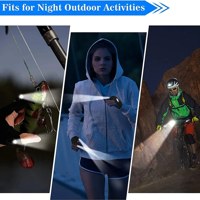 

Flashlight Gloves, LED Flashlight Gloves Gifts for Friend, Husband, Hands Free Lights for Camping Fishing Car Repairing