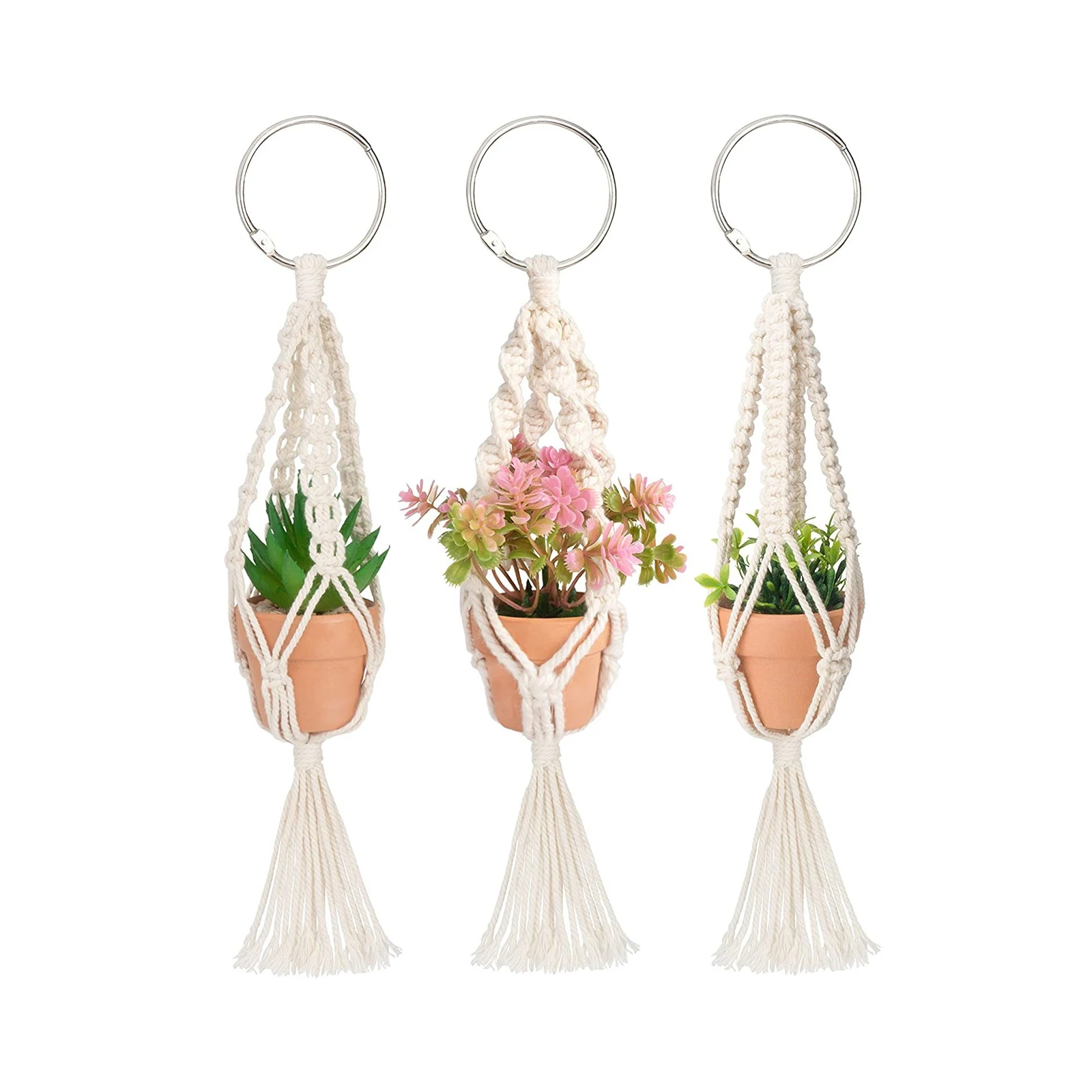 3 предмета в комплекте горшок для растений сетка/ручной Вязание авоська