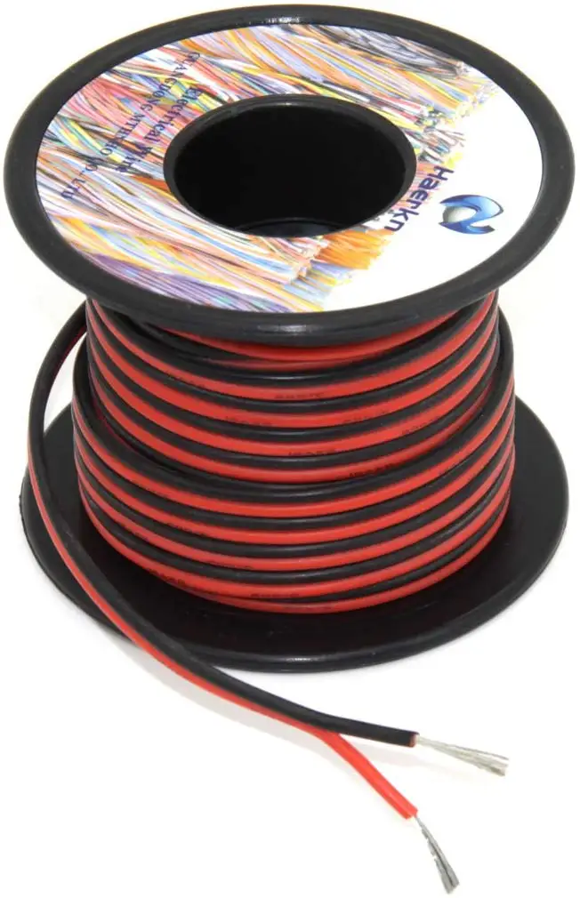 12 awg Электрический провод с силиконовой оплеткой 2 проводника параллельный провод линии 9 м [Черный 4,5 м красный 4,5 М] крюк вверх кислородная луженая медь