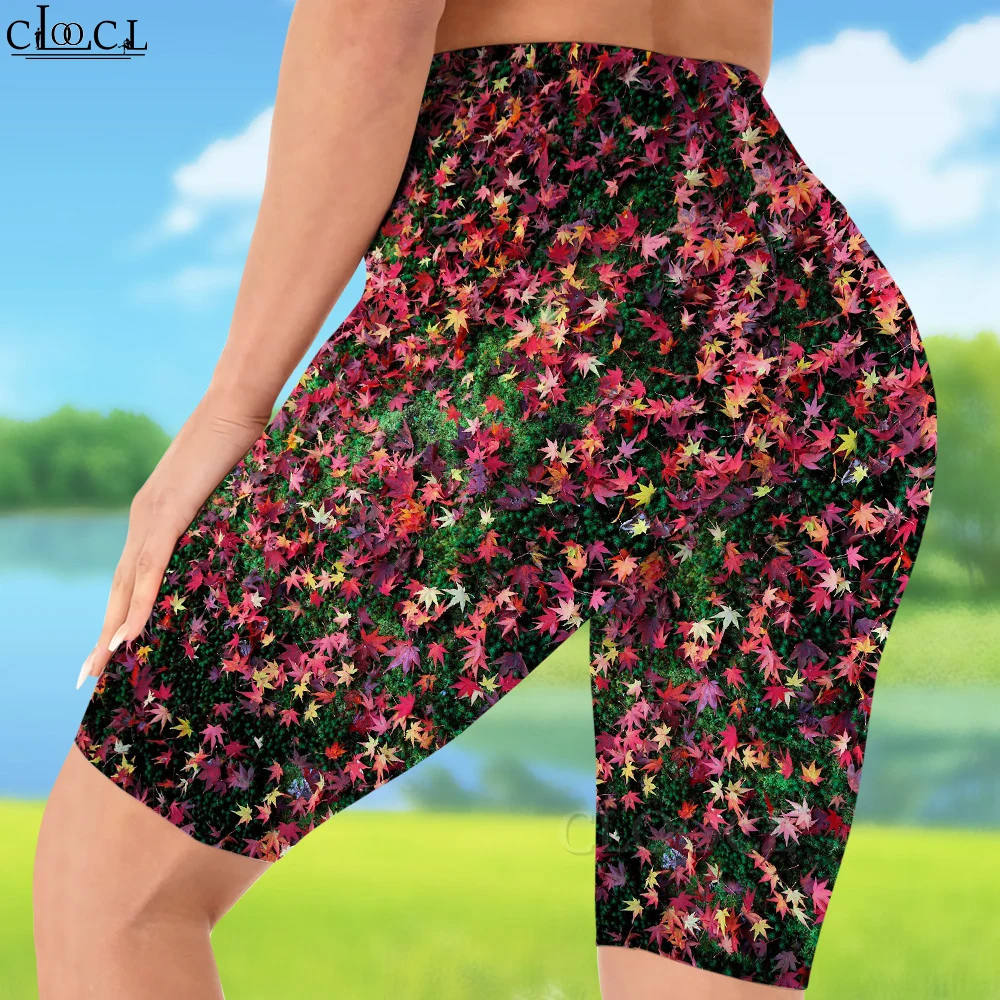 CLOOCL леггинсы с высокой талией шорты принтом розы в стиле ретро женские