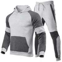mens sets tracksuit hoodiepants fashion patchwork casual sports jogging fitness pullover sweatshirt sweatpants men sportswear