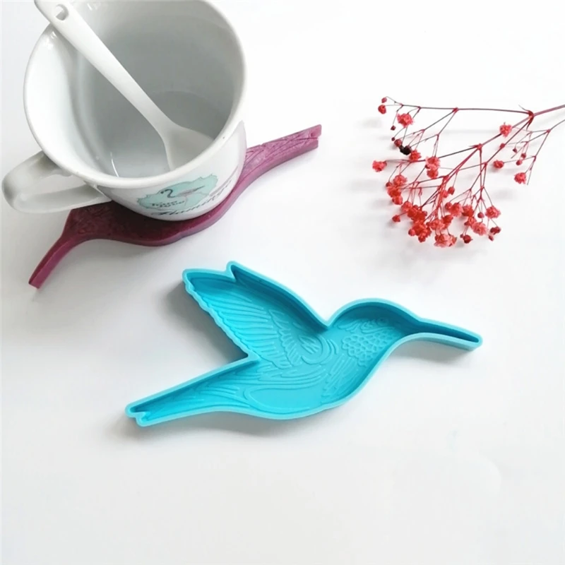 

Birds Coaster Epoxy Resin Mold DIY Crafts Home Decoration Cup Mat Silicone Mould P82D