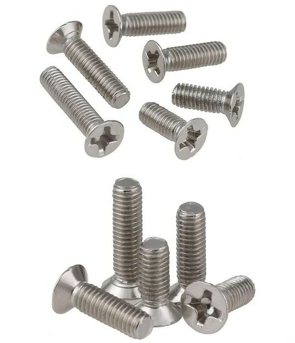 

200pcs M2 - M4 Nickel-plated cross countersunk head screws electronic glasses screws