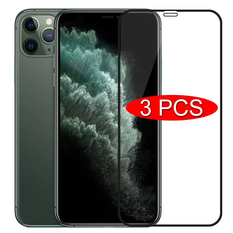 3 шт. полное покрытие защитное стекло на iPhone 11 7 8 6 6s Plus SE 2020 Защитная пленка для