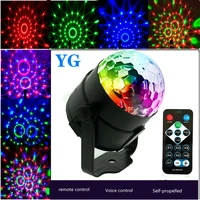 sound activated rotating disco ball dj party lights 3w 3led rgb led stage lights for christmas wedding sound party lights