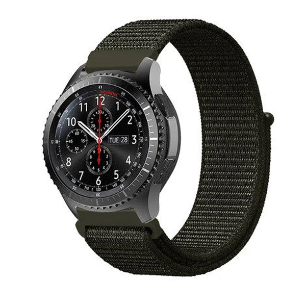 22 мм ремешок для часов samsung galaxy watch 46 мм 42 мм активный 2 нейлон huawei watch gt ремешок Amazfit bip gear S3 Frontier 44 40 - Цвет ремешка: ArmyGreen 18