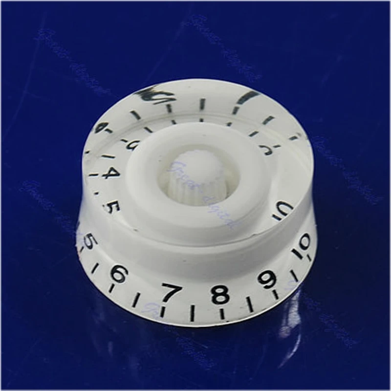 

1pc Knob Button Volume Tone Control For LP Electric Guitar Bass Parts White Black Numerals 87HF