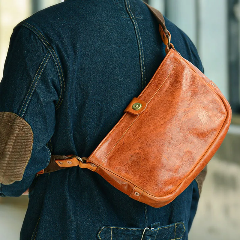 Мужская кожаная сумка почтальон AETOO для загара в стиле ретро 2019| |