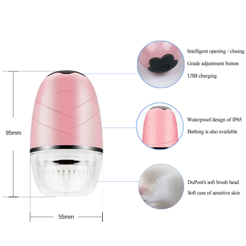 Вращающаяся щетка для очищения лица уход за кожей косметическая инструмент