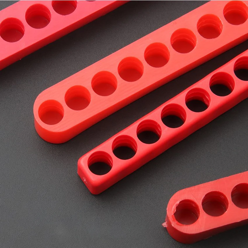 

5PCS/Set Plastic Tool Storage Organizer 10/ 11/ 12/ 15/ Holes, Screwdriver Bits Magnetic Socket Rack for 1/4" Drive Sockets