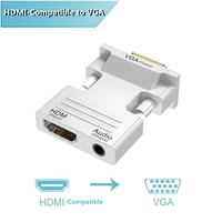 meuyag full hd 1080p hdmi compatible female to vga male converter video output for pc laptop tv monitor projector