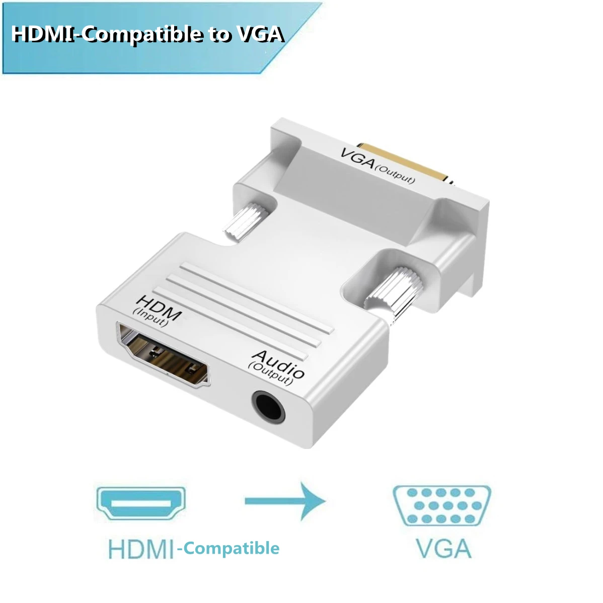 MEUYAG FULL HD 1080P HDMI-совместимый переходник мама-VGA папа видеовыход для ПК ноутбука тв