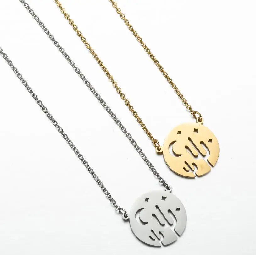 Новинка 2020 Ожерелья Из Нержавеющей Стали С КАКТУСОМ для женщин и девушек круглая