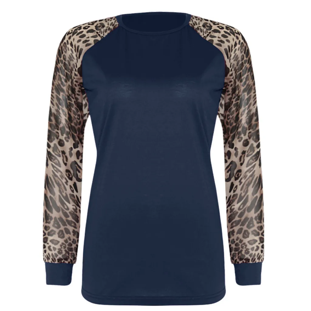 Повседневная Женская футболка с леопардовым принтом новинка 2020 свободная