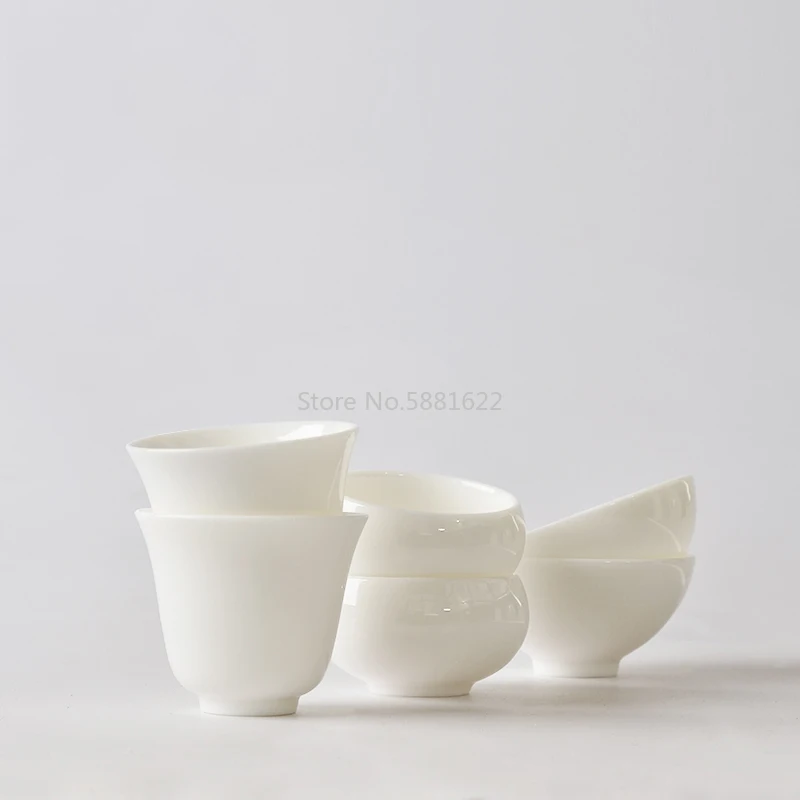 Белые фарфоровые чайные чашки ручной работы Керамические пигментированные