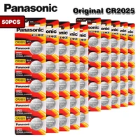 50pcs original panasonic cr2025 button cell battery 3v lithium batteries for watch toys computer calculator control cr 2025