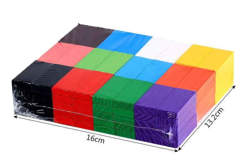 120 шт. блоки домино для сортирования по цвету семян игрушки Радуга Строительные