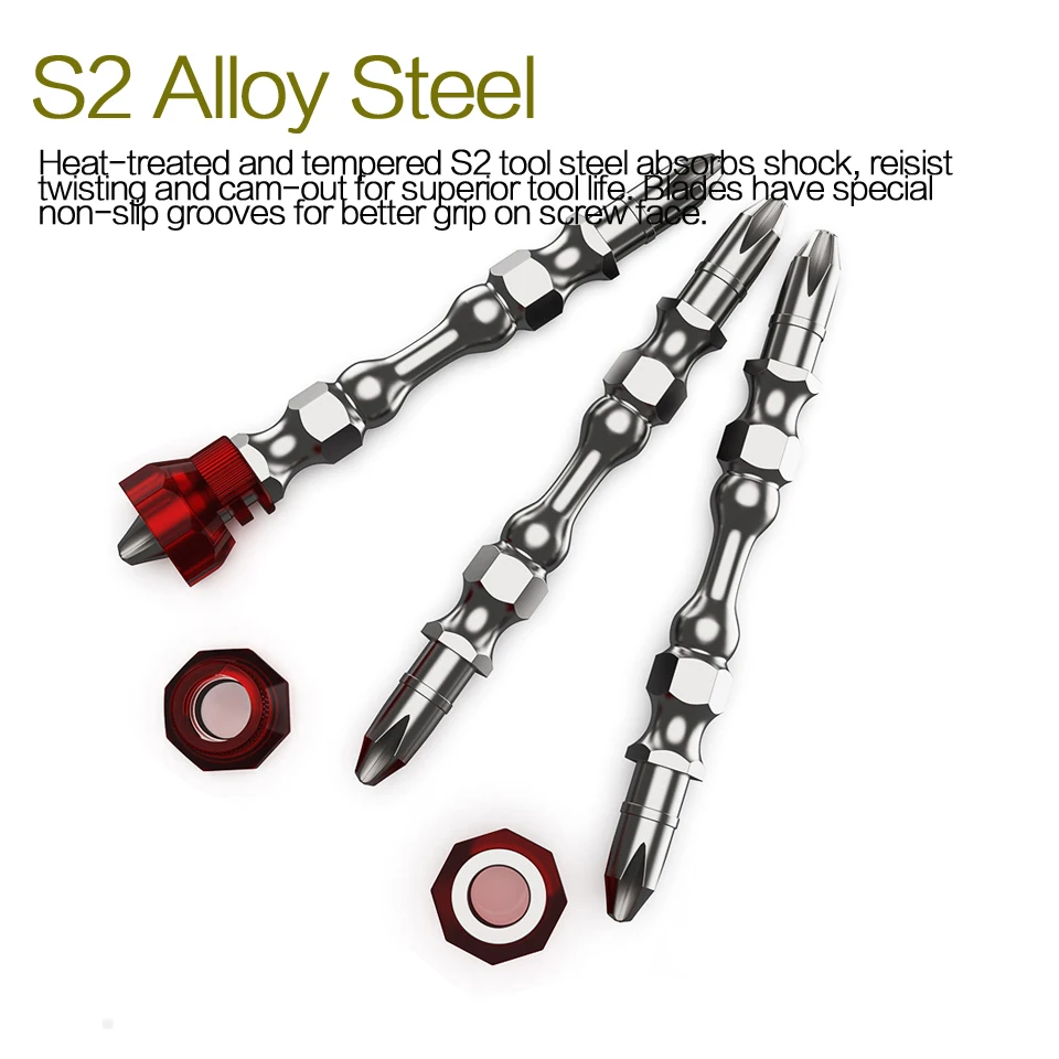 Набор бит отверток haowok 65 мм Phillips с двойной головкой PH2 магнитные биты 1/4 дюйма