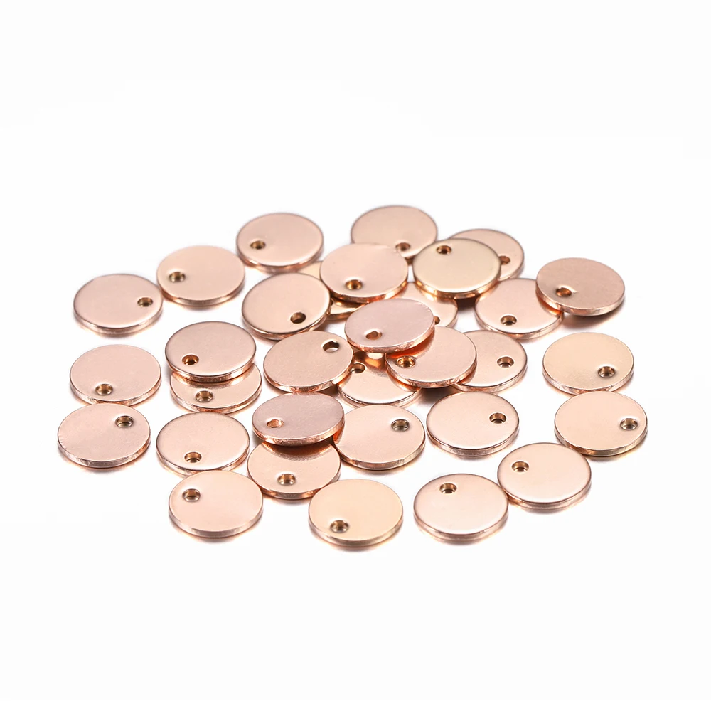 10-50pcs 6-30mm Stainless Steel Charms Round Dog Tag Pendant Stamping Blanks Pendants For Custom Necklaces DIY Jewelry Making