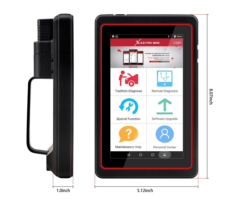 

Launch X431 Pro Mini Auto Car Scanner Vehicle Diagnostics With Full System Diagnostic ECU Coding Injector Coding Reset OBD2 Scan