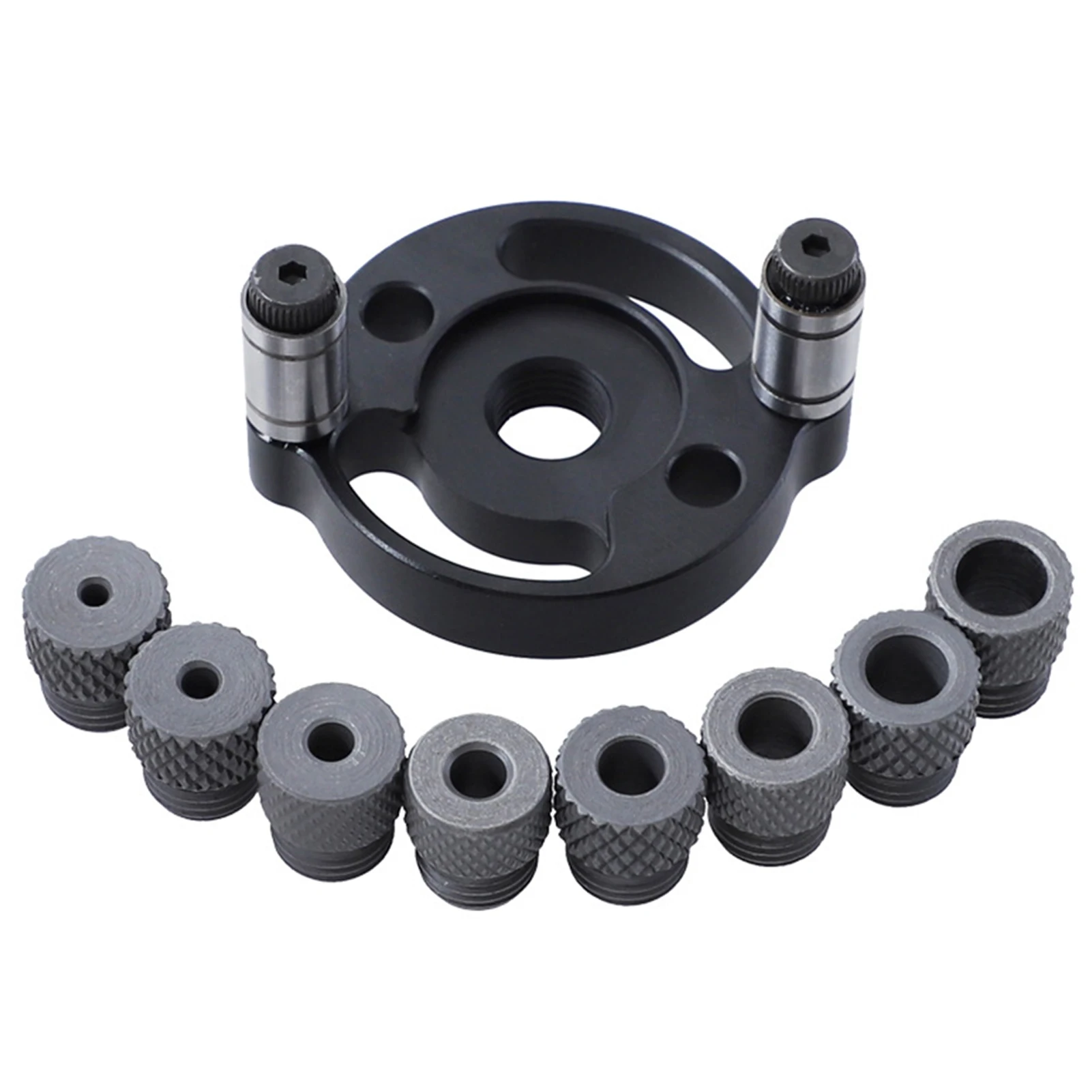 

Aluminium Alloy Handheld Anti Rust Jig Bushing Beech Centering Drill Straight Hole Punching Woodworking Vertical Positioner Kit