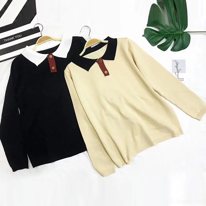 

Preppy Style Sweater Women Autumn Winter Female Knitted Button Long Sleeve Pullover Slim Kawaii Fall Clothes Jumpers