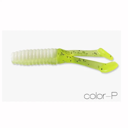 color p Spinpoler 10 шт. мягкий свимбейт в форме червя пластиковая приманка Двойное Весло Т-хвост большой ребристый джиггинг Джеркбейт падение выстрел бас Щука окунь форель - Цвет: color p