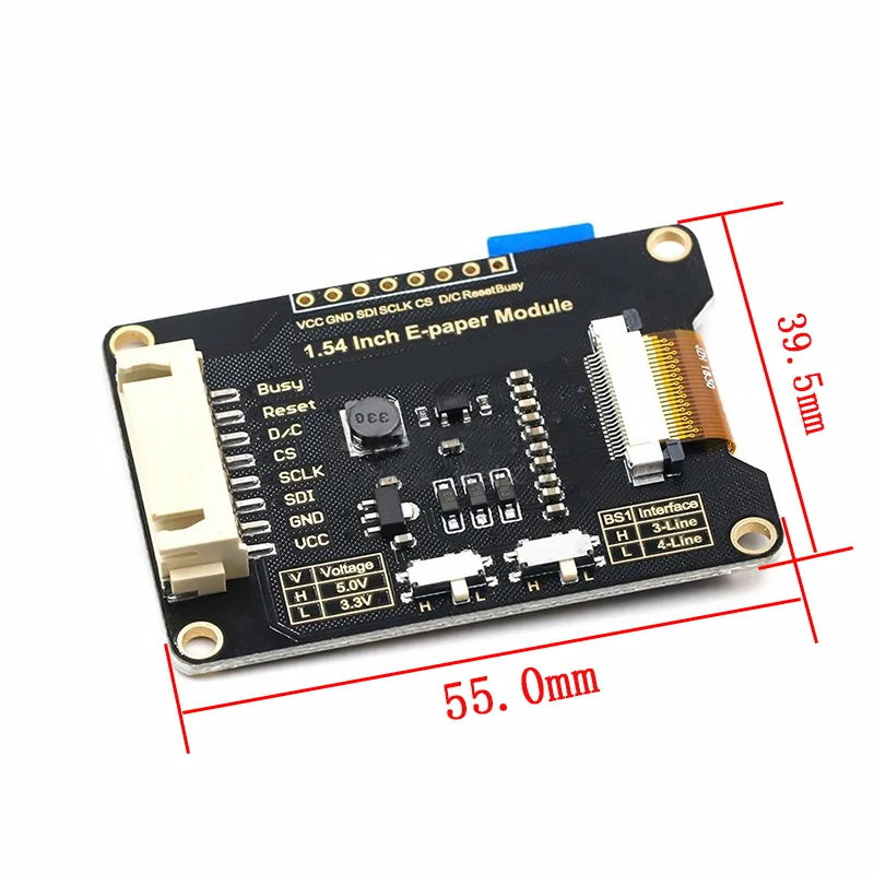 Модуль электронной бумаги 1 54 дюйма E-Ink экран дисплея EInk SPI поддержка глобальной